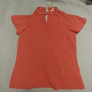 Flowy salmon colored blouse